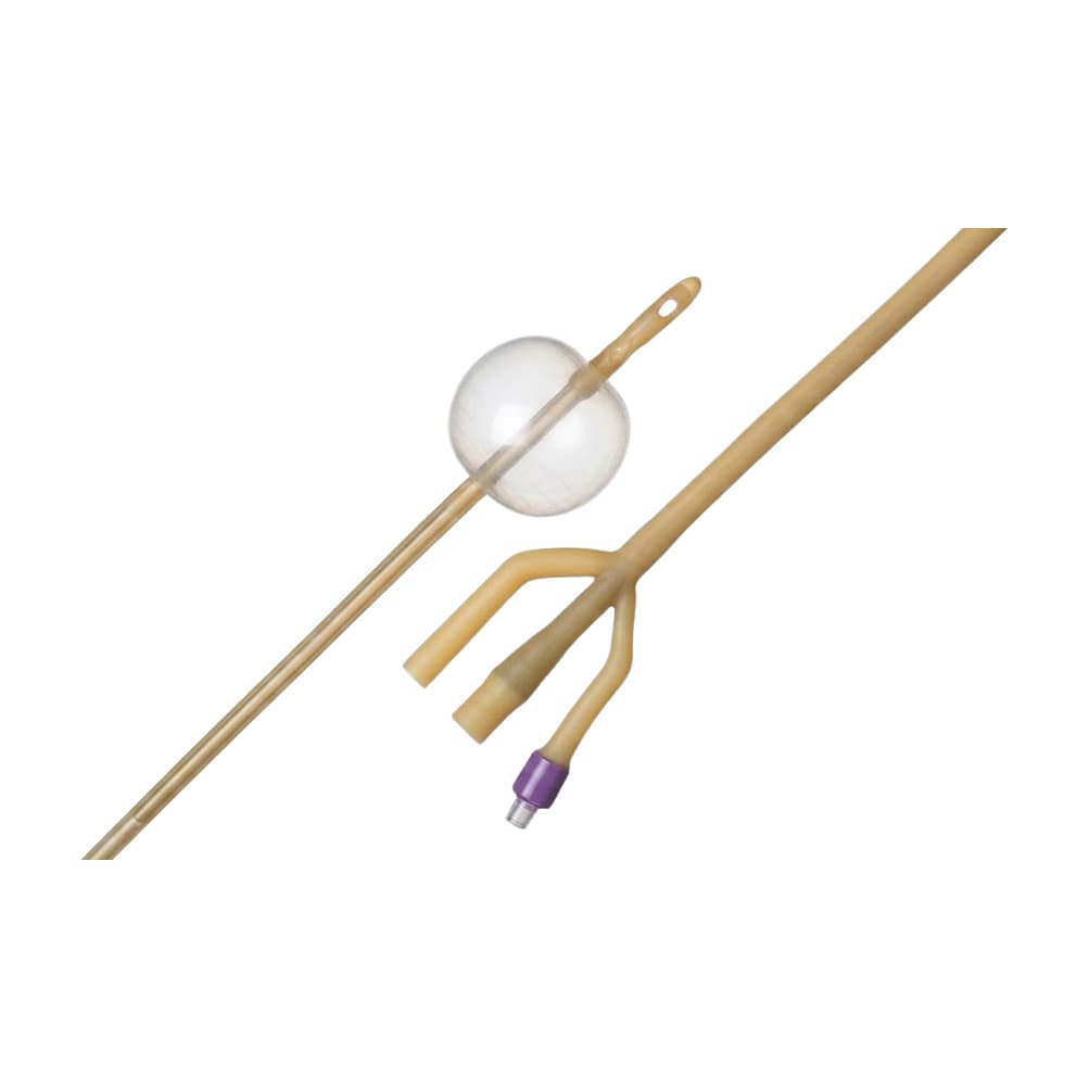 Lubricath Hematuria 3-Way Specialty Foley Catheter, Long Round Tip, 30cc, 22 Fr - Case of 5 - Image 1