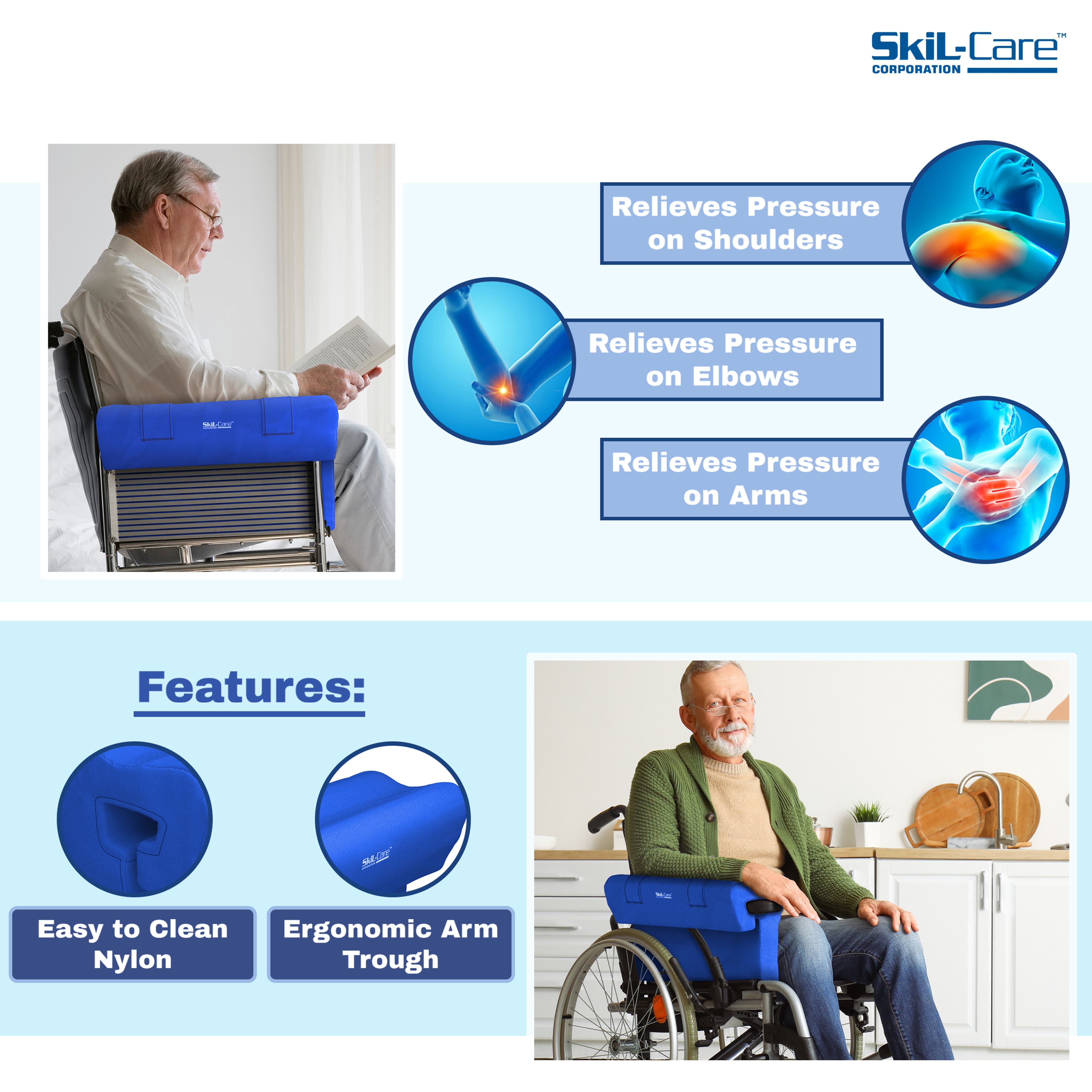 Skil-Care EZ On Arm Elevation Pillow, Foam Freestanding - Image 2
