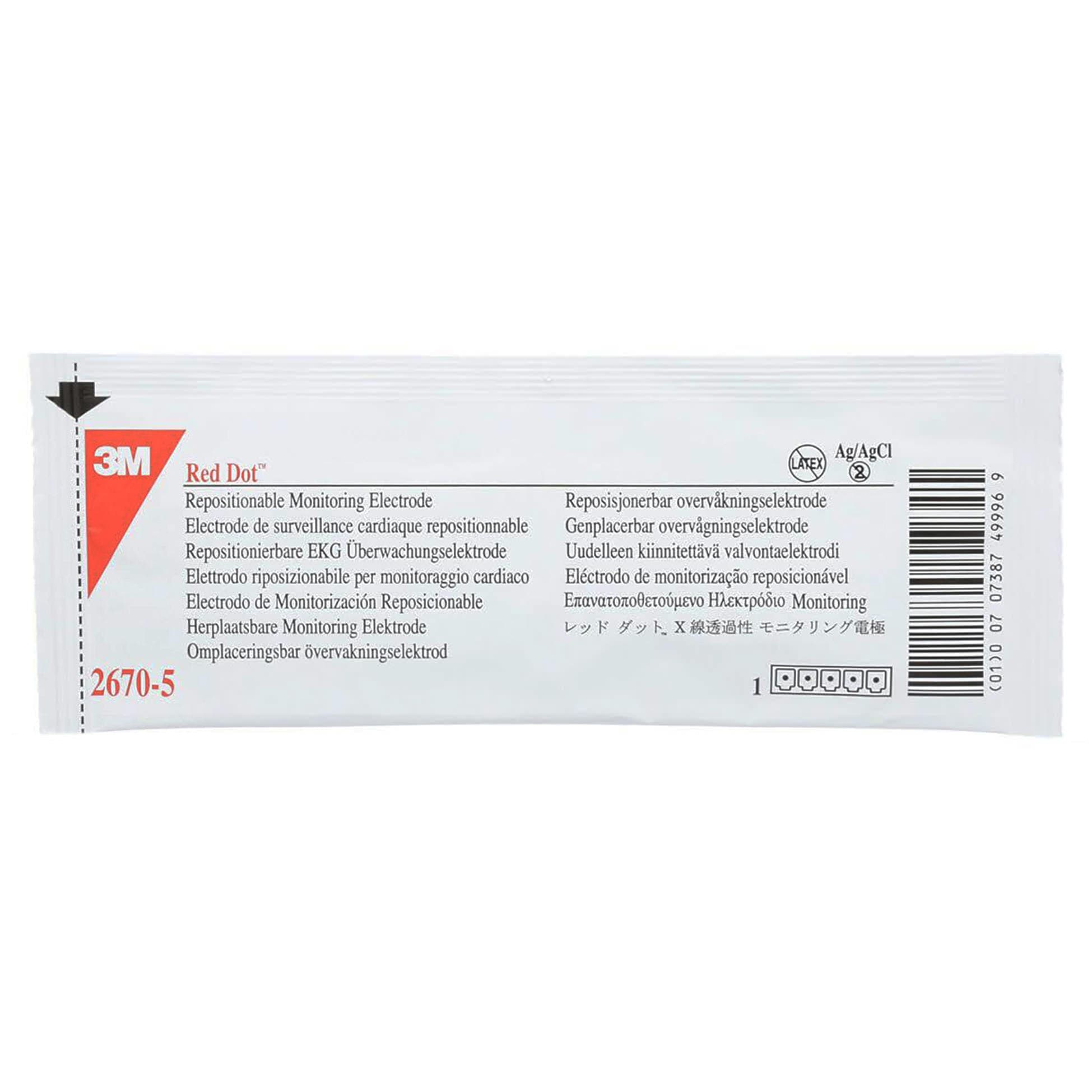 3M Red Dot ECG Monitoring Electrode, Cloth Backing - Image 2
