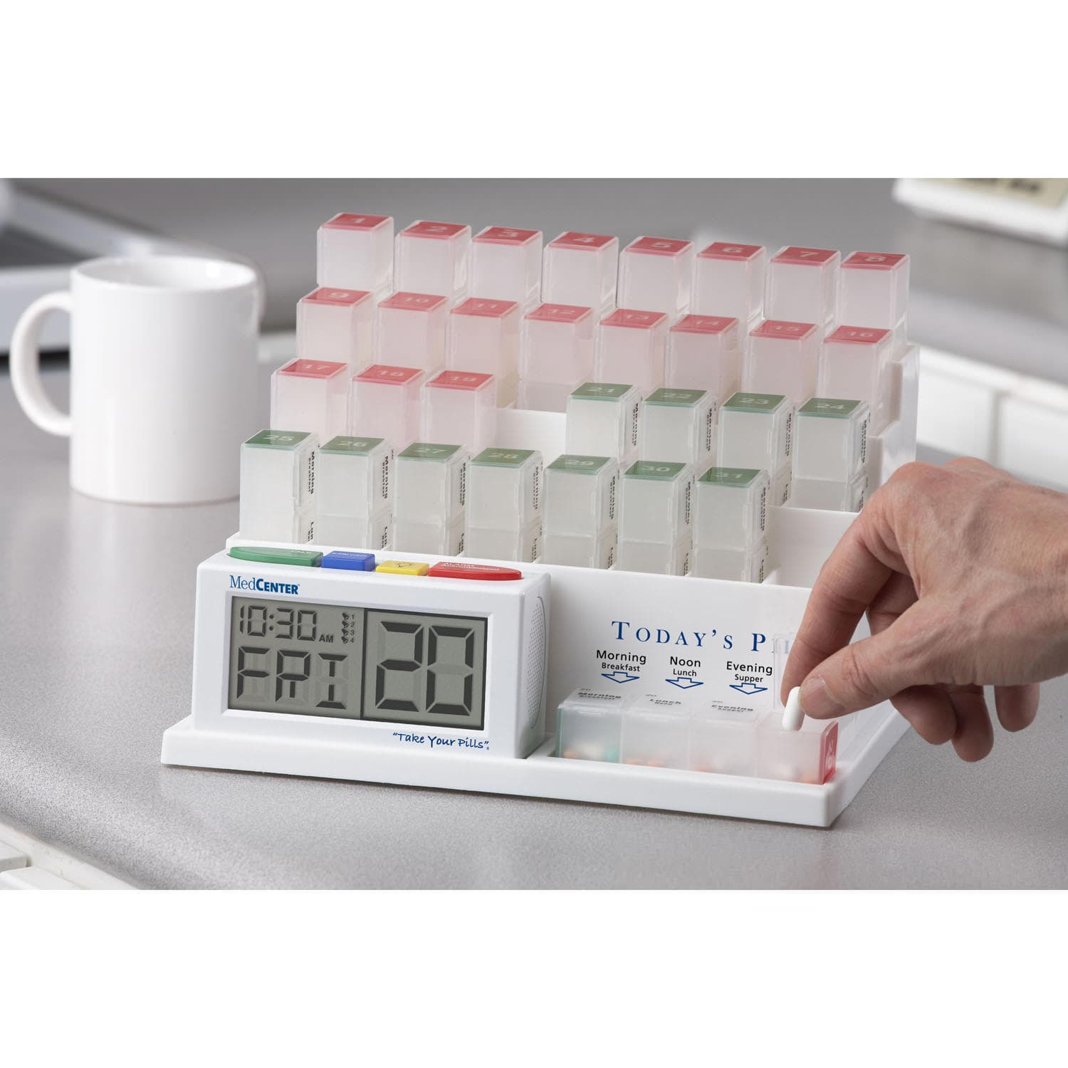 Medcenter Systems with Alarm, Backlite Display, 2-3/4" H x 5" W x 1-3/4" D - Each - Image 1