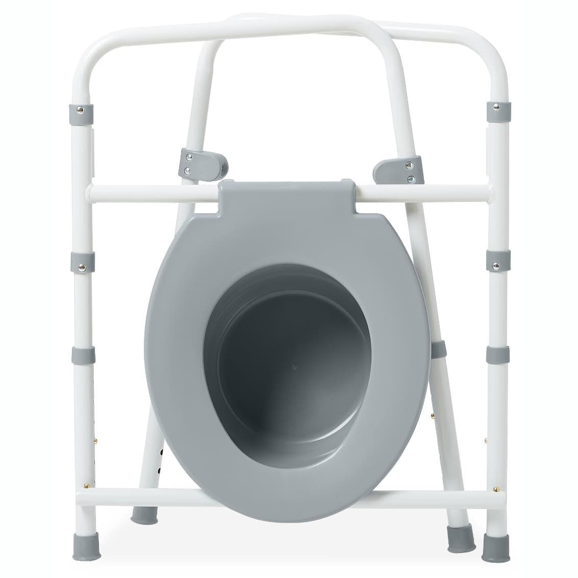 Medline Economy Elongated Steel 3-in-1 Folding Bedside Commode - Image 2