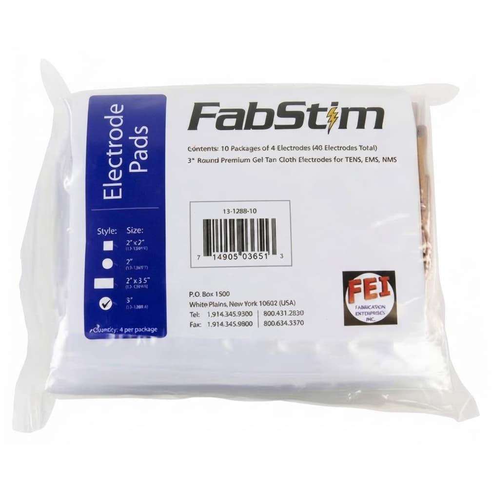 FabStim Self-Adhesive Tens Electrodes, 3" Round - Bag of 40 - Image 1
