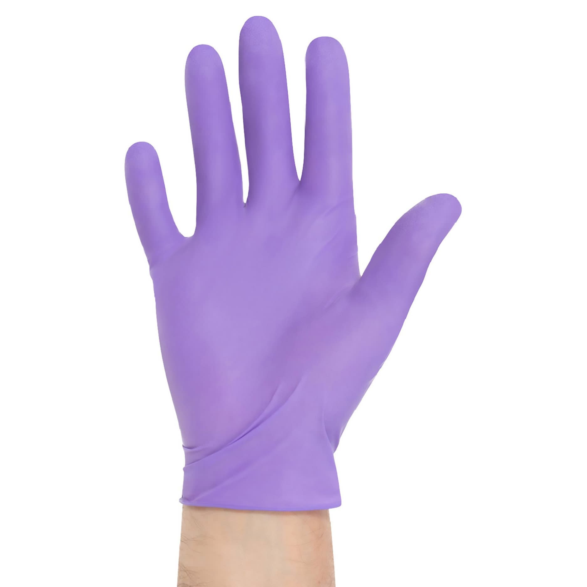 Purple Nitrile-Xtra Exam Glove Purple Lavender Beaded Cuff0.15 mm (5.9 mil), Small - Case of 500 - Image 1