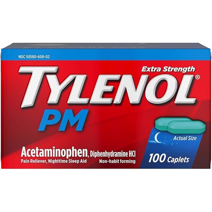 Tylenol PM Extra Strength Pain Reliever/Nighttime Sleep-Aid Caplets - Pack of 150