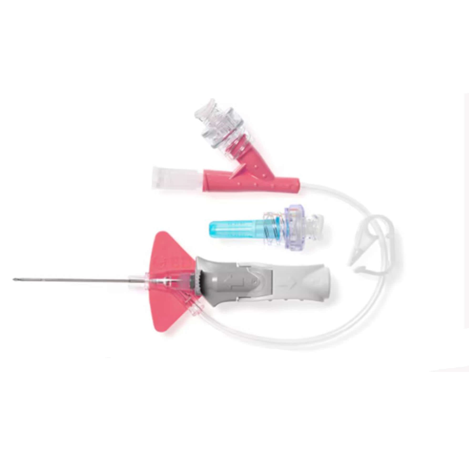 BD Nexiva Sliding Closed IV Catheter, Dual Port, Pink, 20 Gauge, 1.75 inch - Case of 80 - Image 1