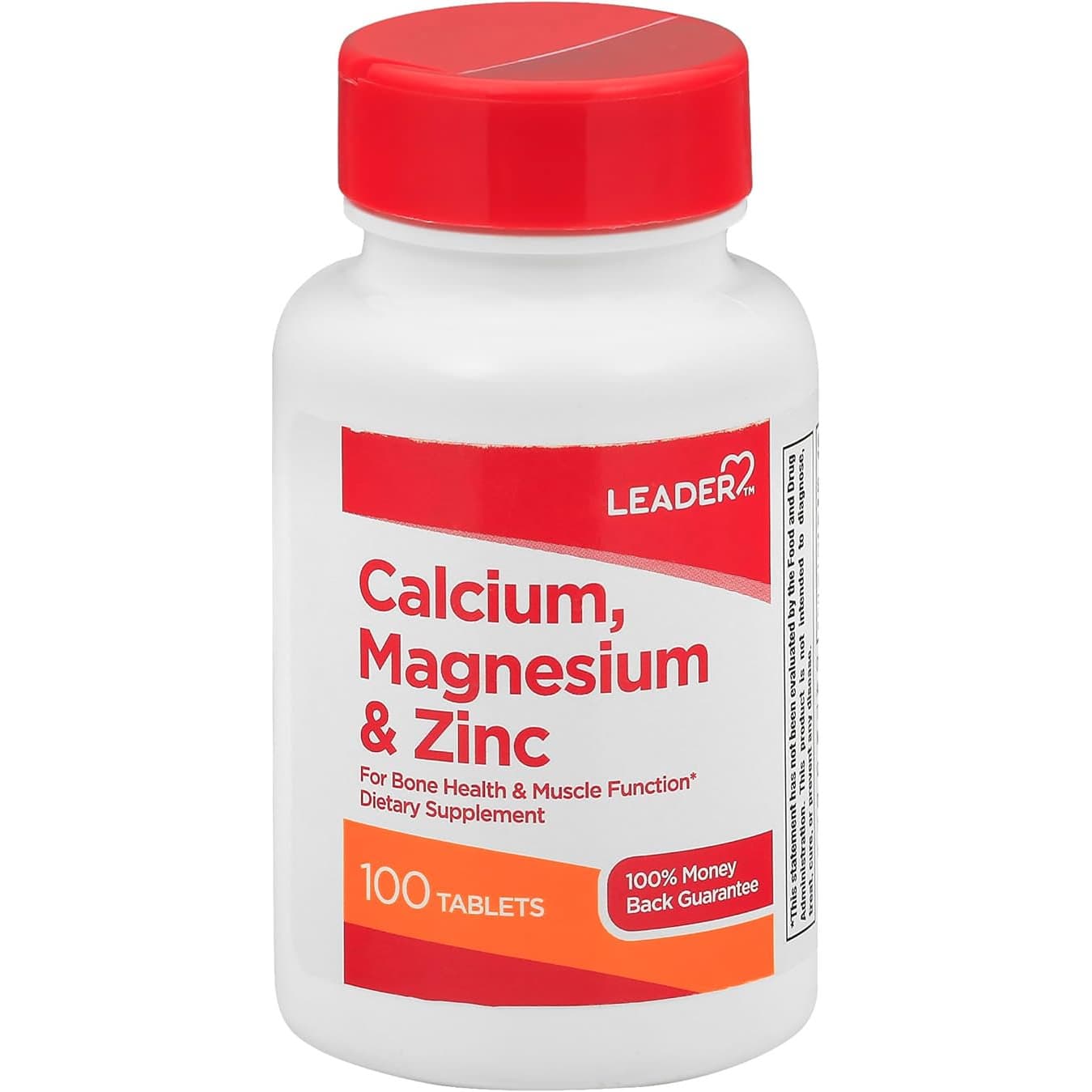 Leader Calcium Magnesium & Zinc Tablets - Bottle of 100