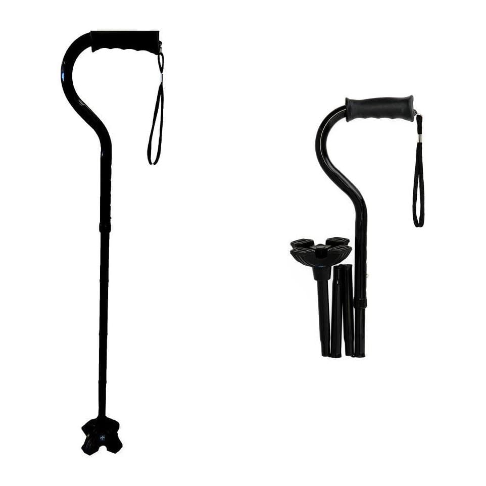 Medline 4-Point Offset Folding Hybrid Cane