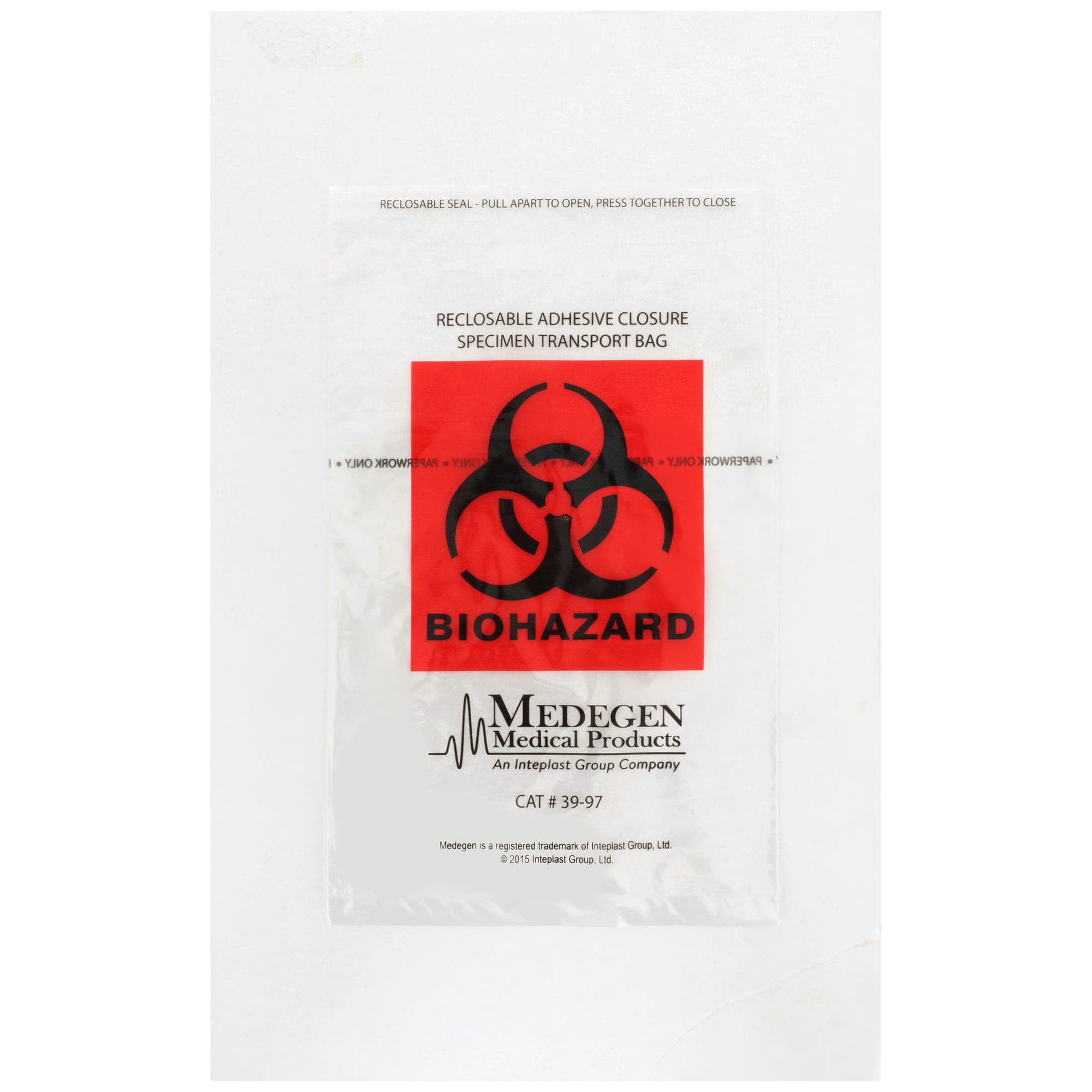 McKesson Specimen Transport Bag with Document Pouch, 6 x 9 Inch - Case of 1000 - Image 1