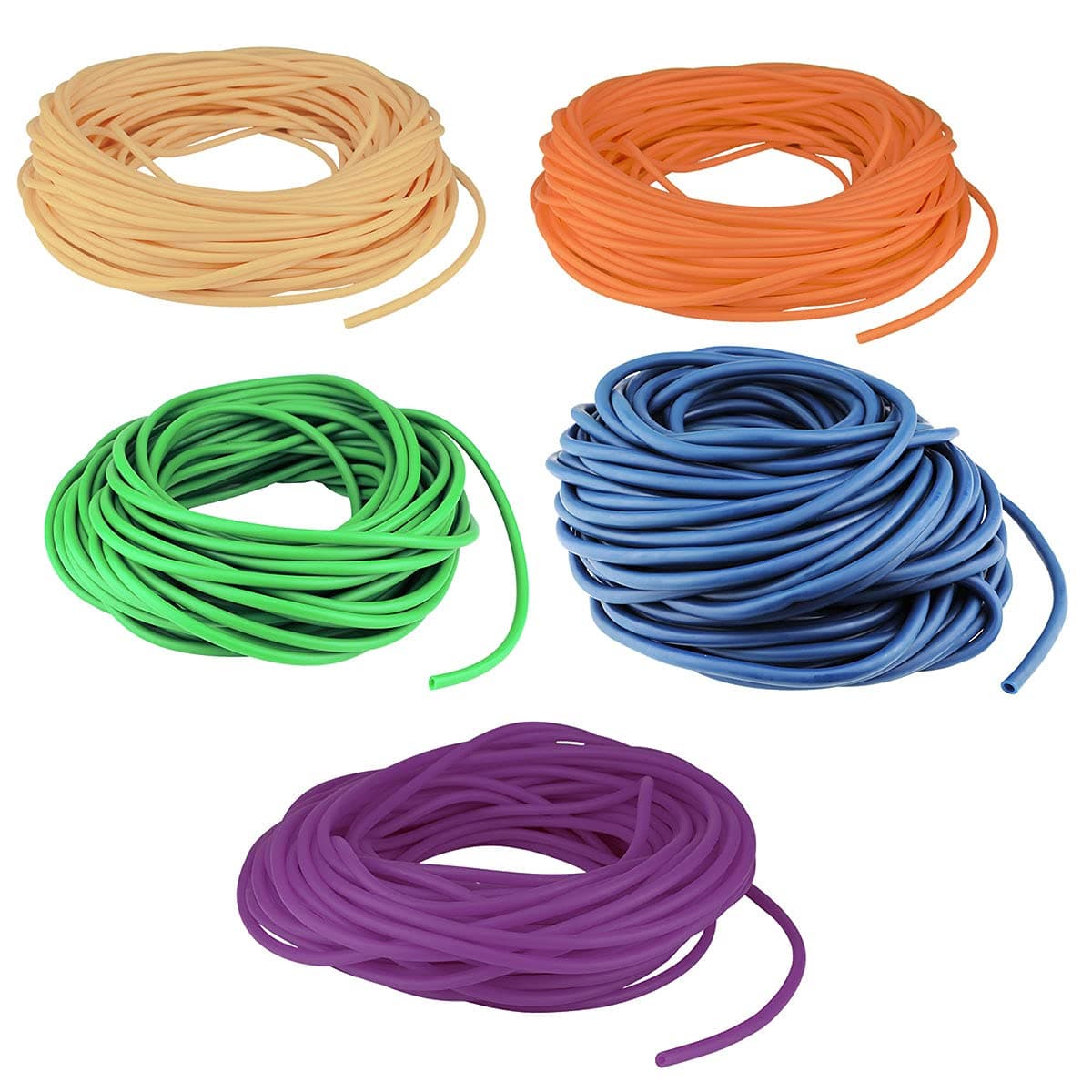 Val-u-Tubing Low Powder 100 Foot Exercise Tubing Set - Set of 5 - Image 1