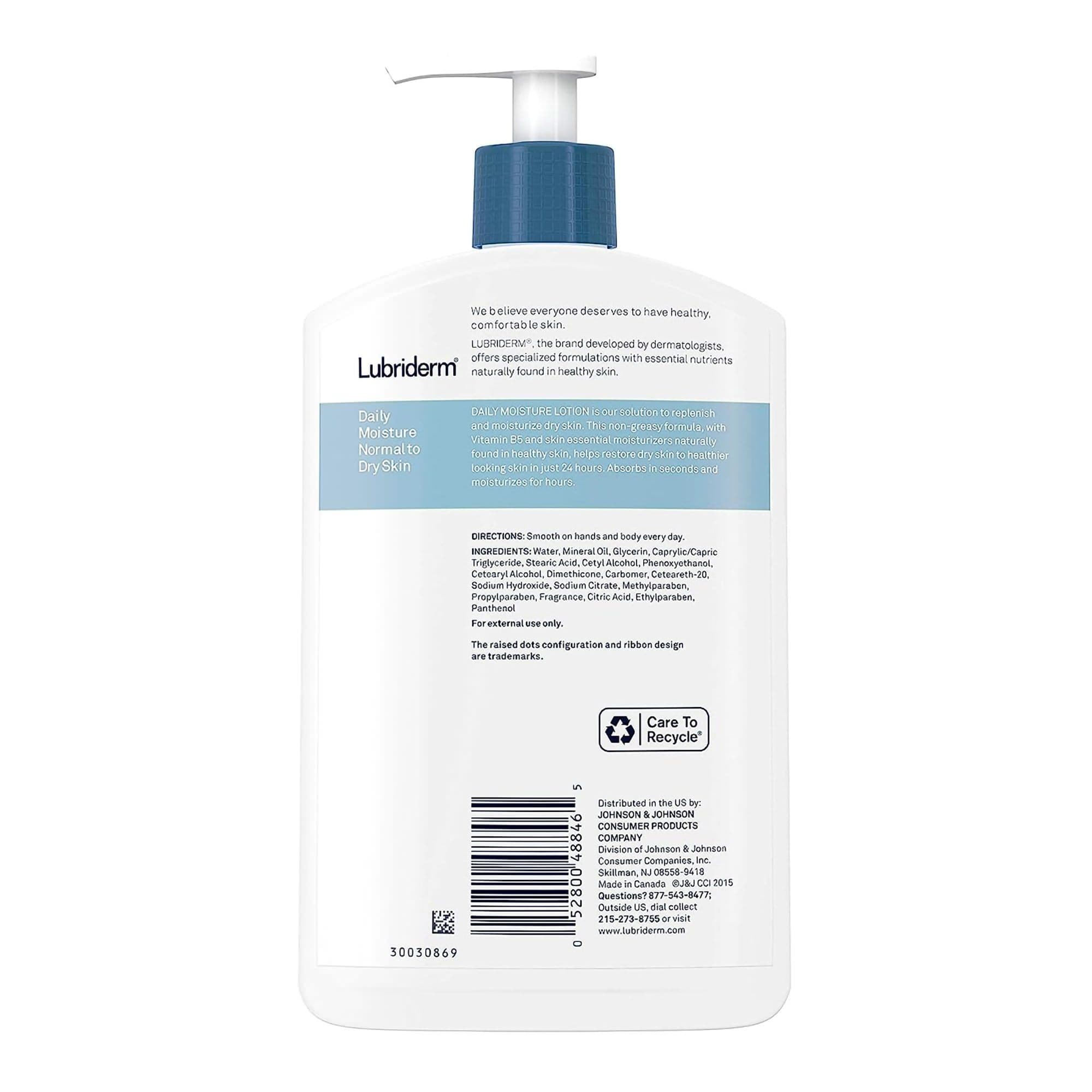 Lubriderm Daily Moisture Lotion Normal to Dry Skin, 16 oz - Each - Image 4