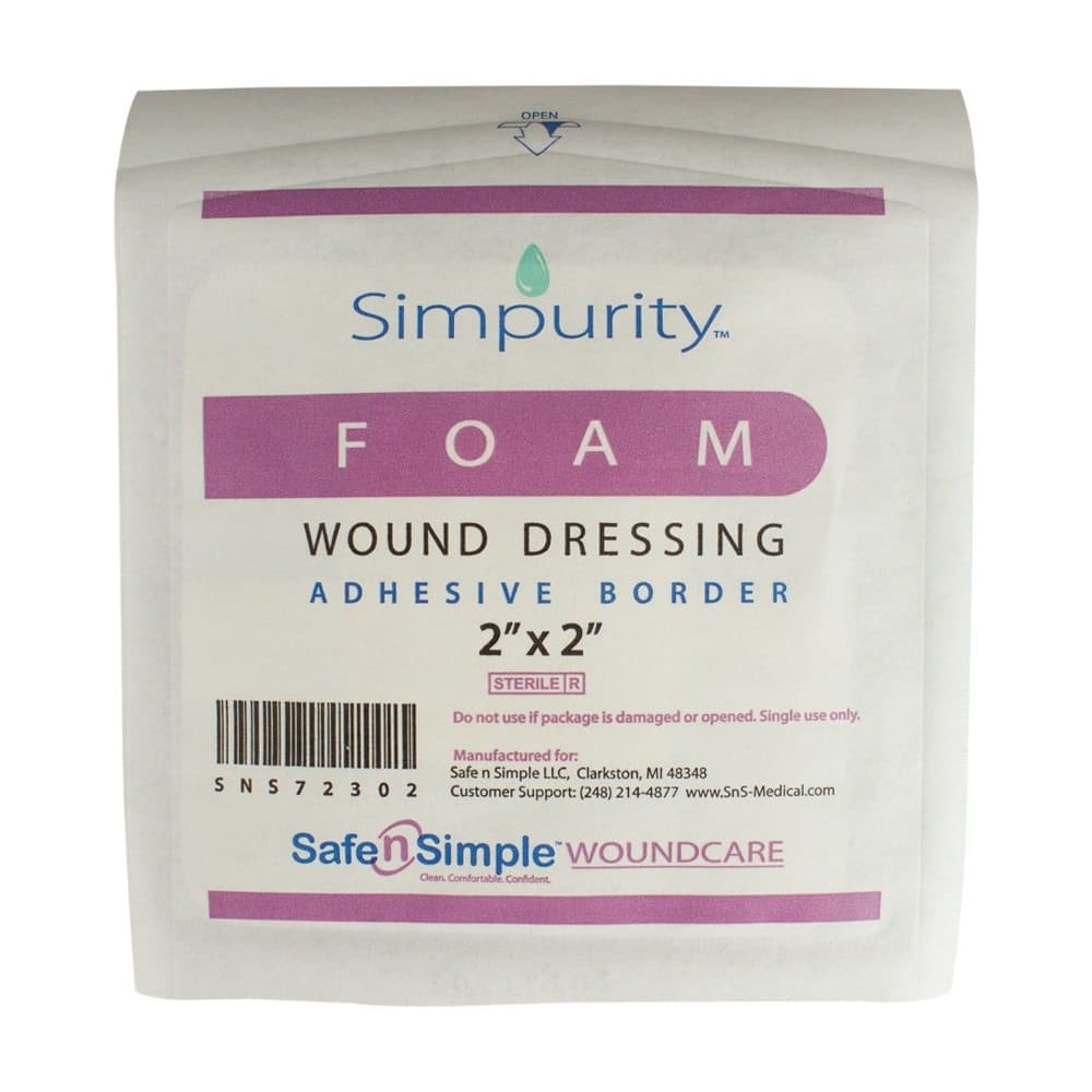 Simpurity Foam Wound Dressing With Adhesive Border - Image 4