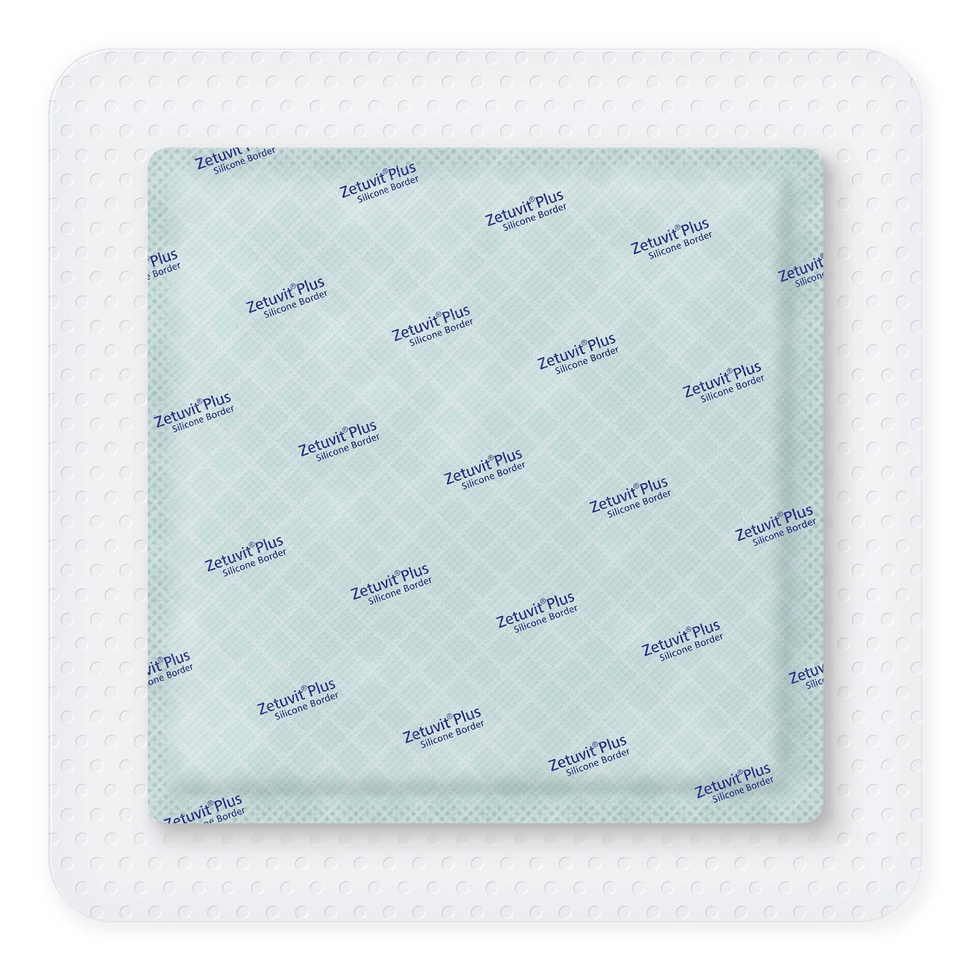 Zetuvit Plus Silicone Border Super Absorbent Dressing, 7 x 7 Inch - Each - Image 1