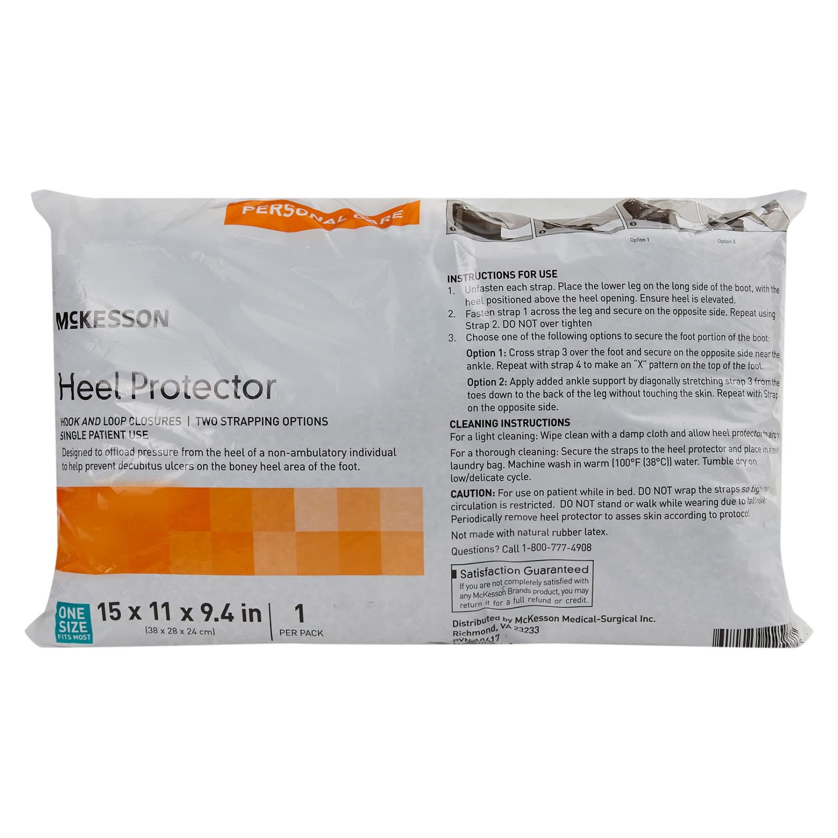 McKesson Black-Blue Heel Protector, 15 x 11 x 9.4 Inch - Image 4