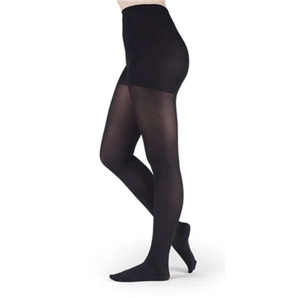 Medi Assure Compression Pantyhose 15-20mmHg Petite, Closed Toe, Black, Large - Pair - Image 1