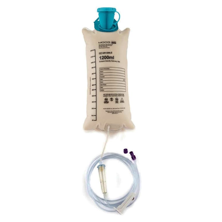 Moog Gravity Bag Feeding Set with ENFit Connector, 1200 mL - Each - Image 1