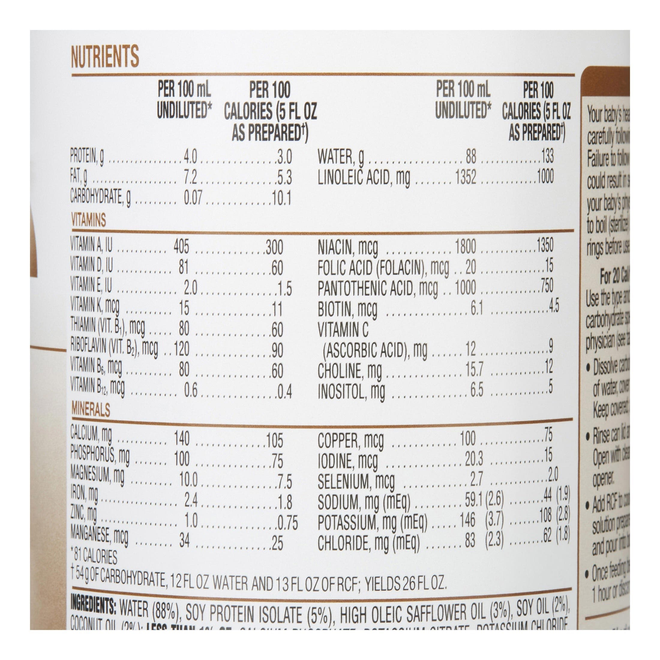 RCF Carbohydrate-Free Soy Infant Formula Base with Iron - Image 3