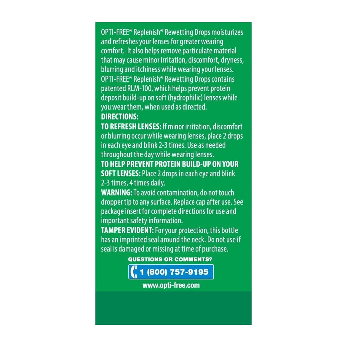 Alcon Opti-Free Replenish Rewetting Drops, 10 mL - Each - Image 3