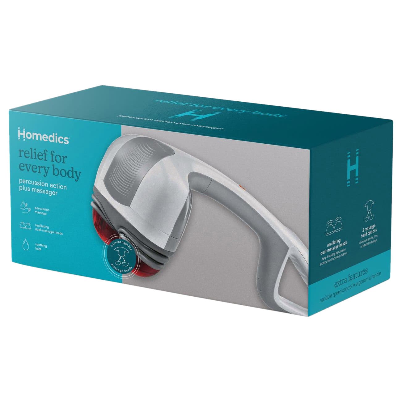 HoMedics Percussion Action Plus Hand-held Massager with Heat - Each - Image 1