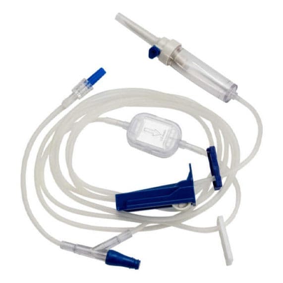 102" length, slide clamp, roller clamp, GVS Speedflow 1.2 micron Filter, one Clave Y-Site - Image 1