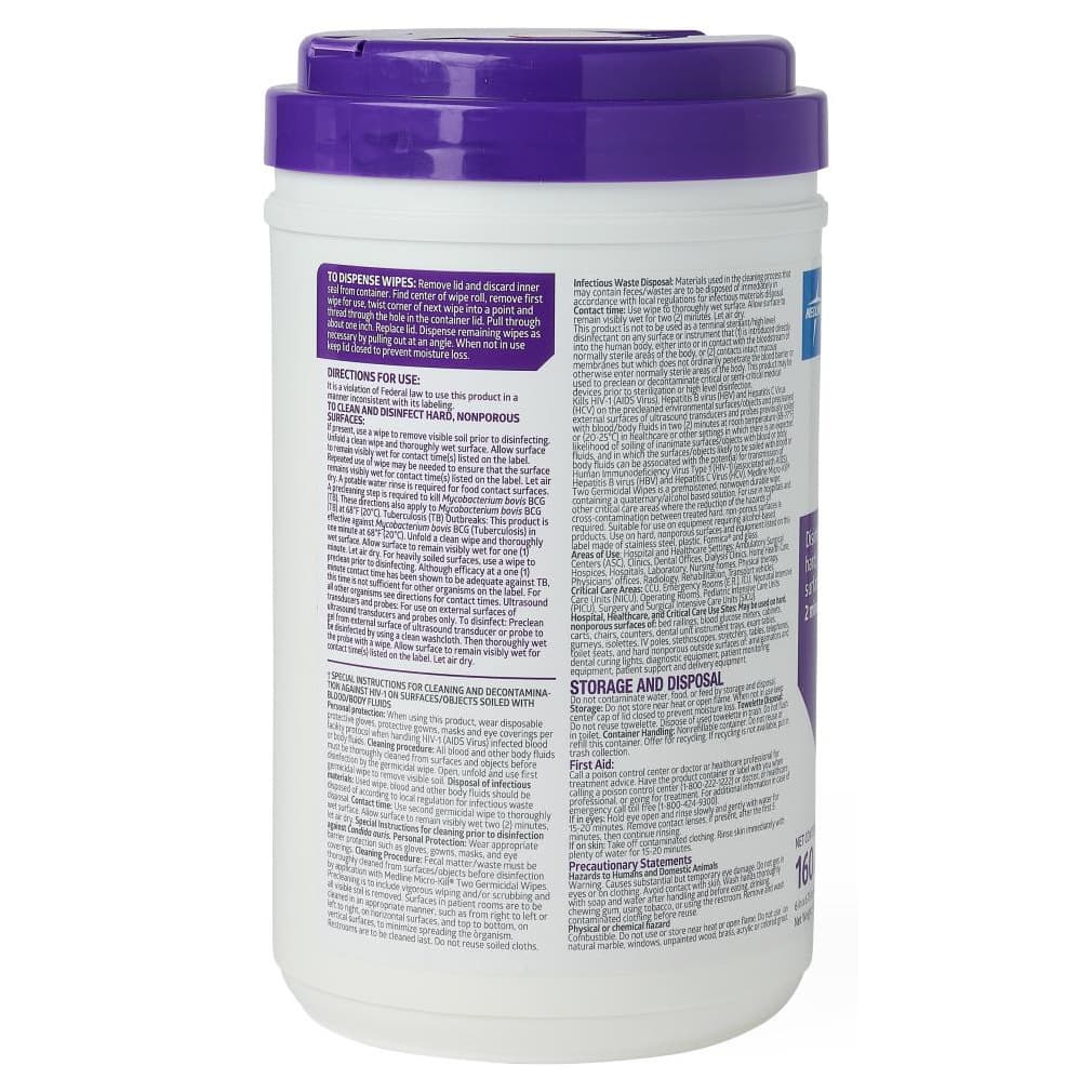 Micro-Kill Two Germ Wipe, 6" x 6.7" - Case of 1920 - Image 3
