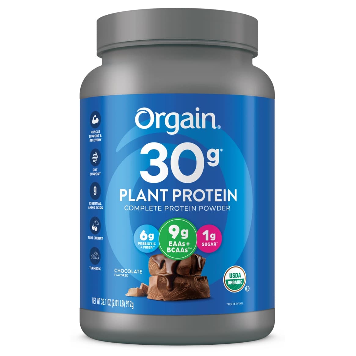 Orgain Organic 30g Plant Protein Powder, Chocolate, 32.1 oz - Each - Image 1