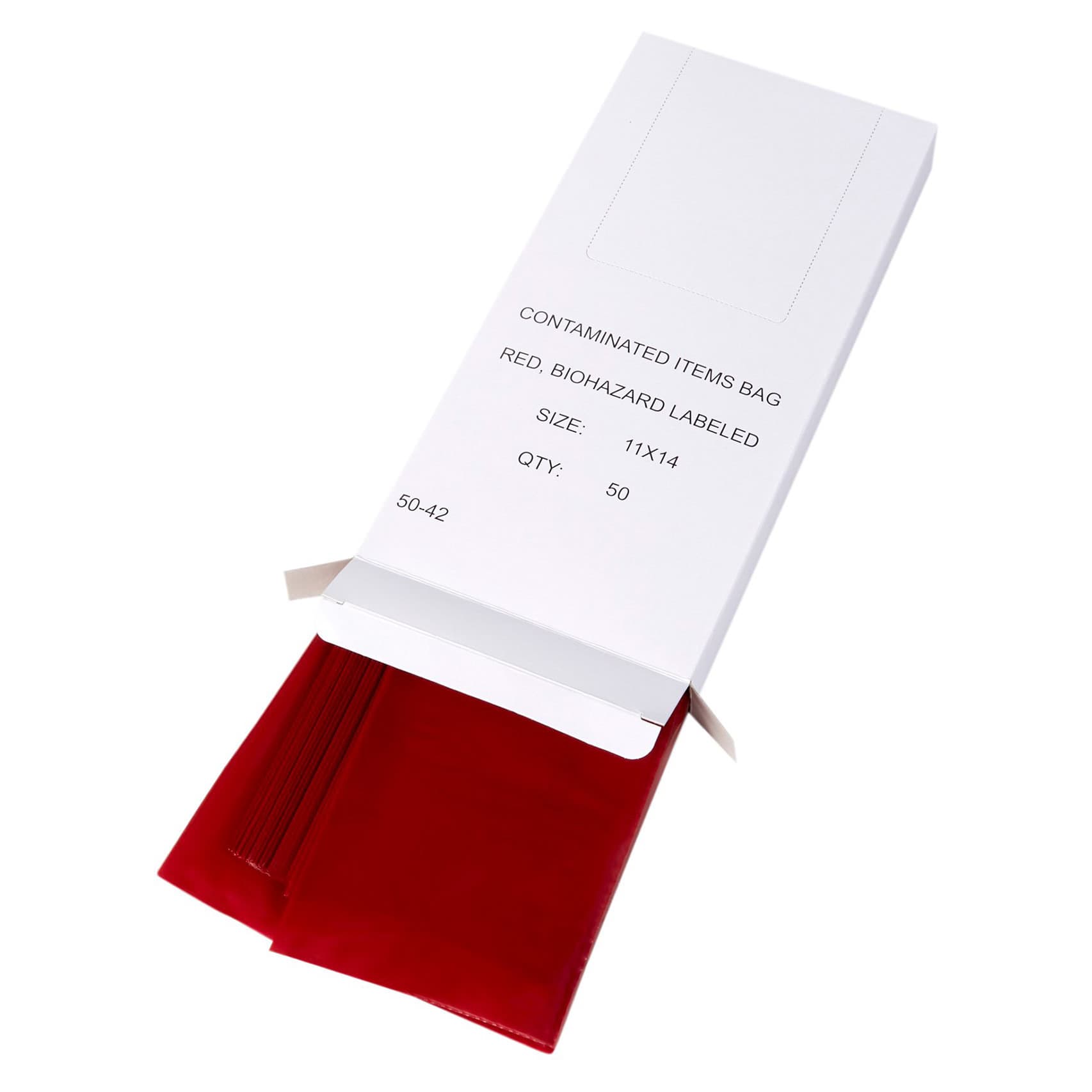McKesson Infectious Waste Bag, Red, 11 x 14 Inch - Box of 50 - Image 1