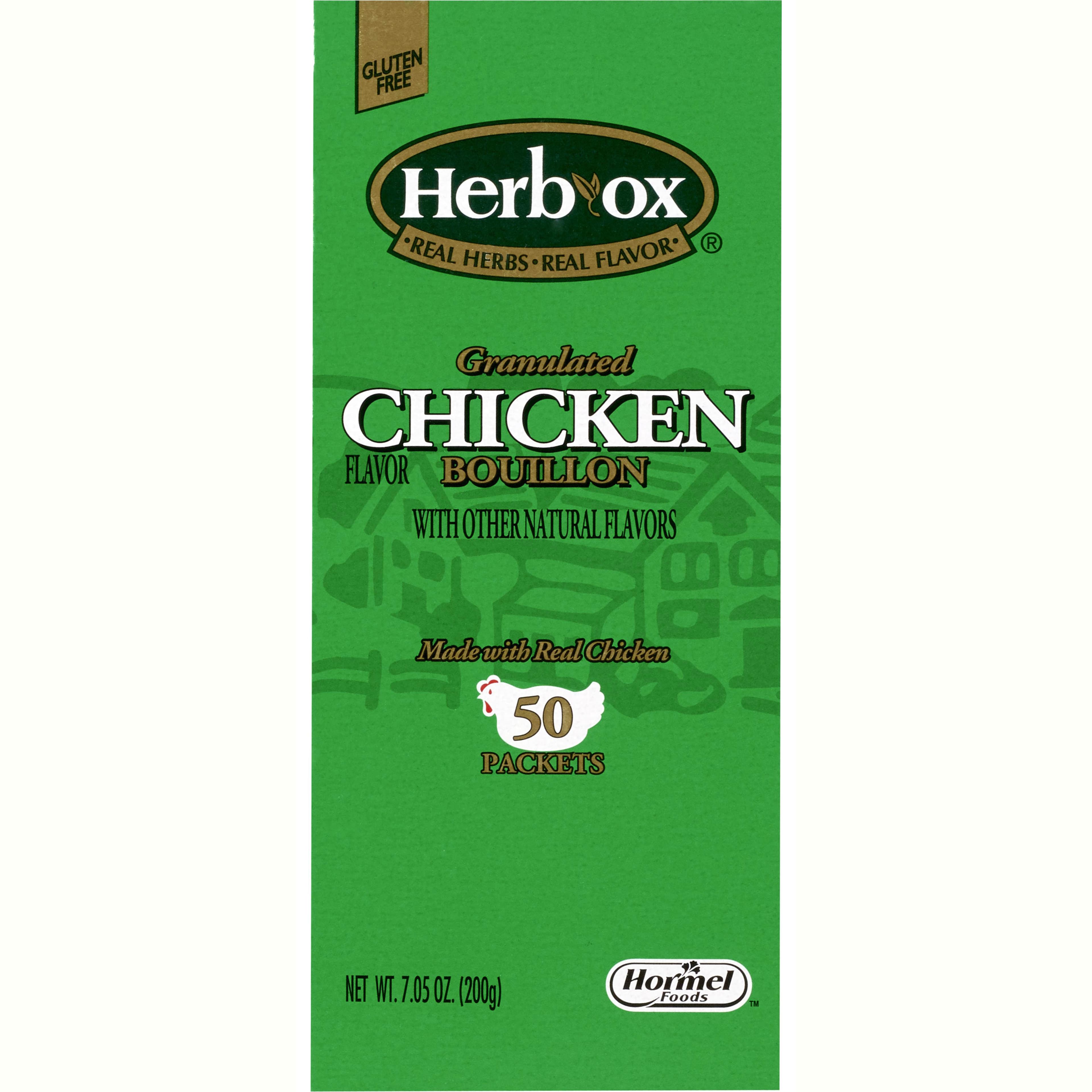 Herb-Ox Instant Chicken Broth, 7.5 oz - Box of 50 - Image 1