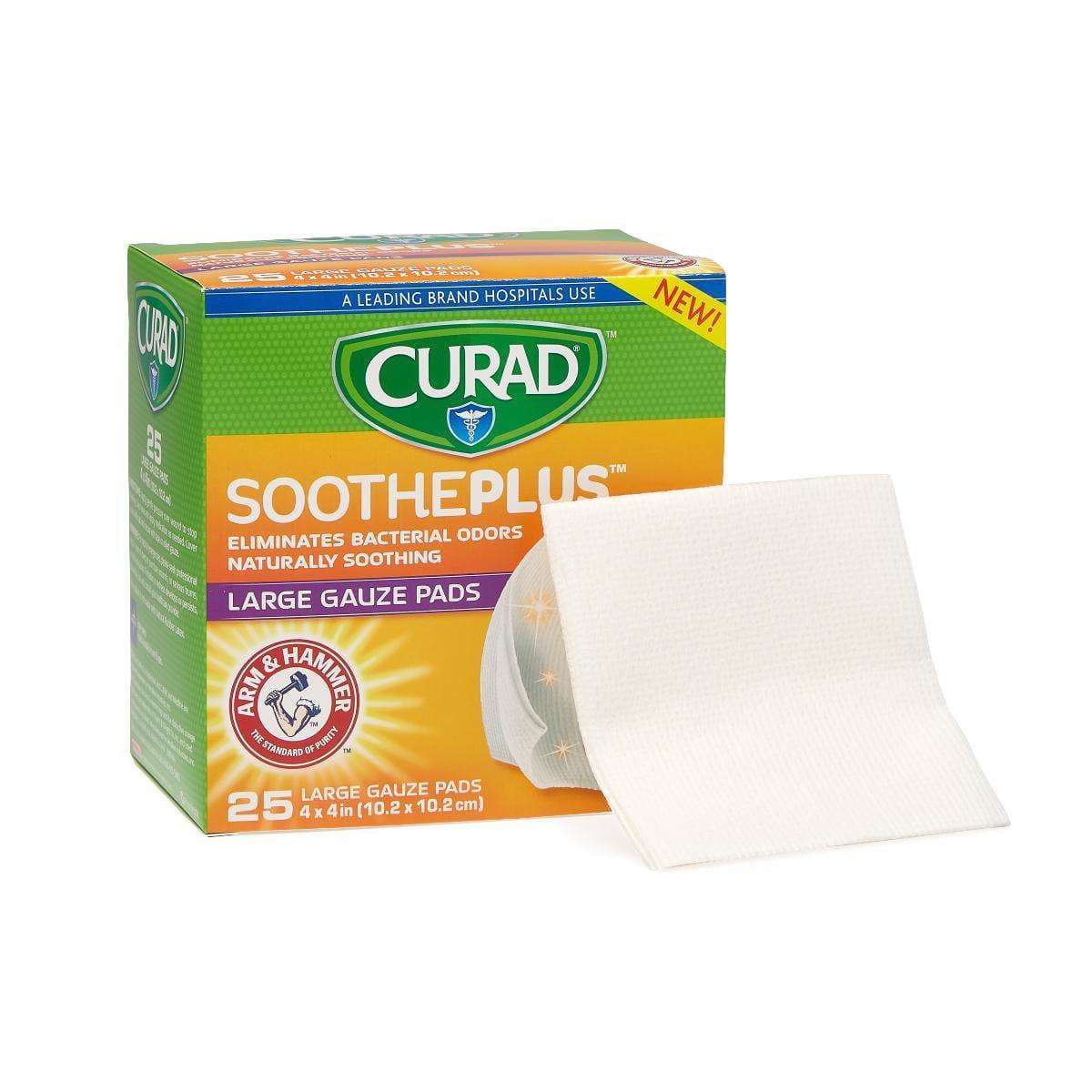 Curad Sootheplus Gauze Pads, 4 x 4 Inch - Case of 600 - Image 1