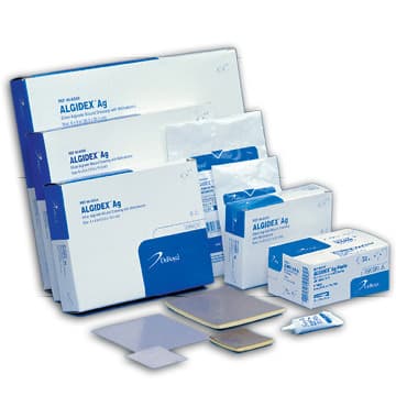 DeRoyal Algidex Ag Silver Alginate Wound Dressing with Foam Back 8" x 8" - Box of 5 - Image 1