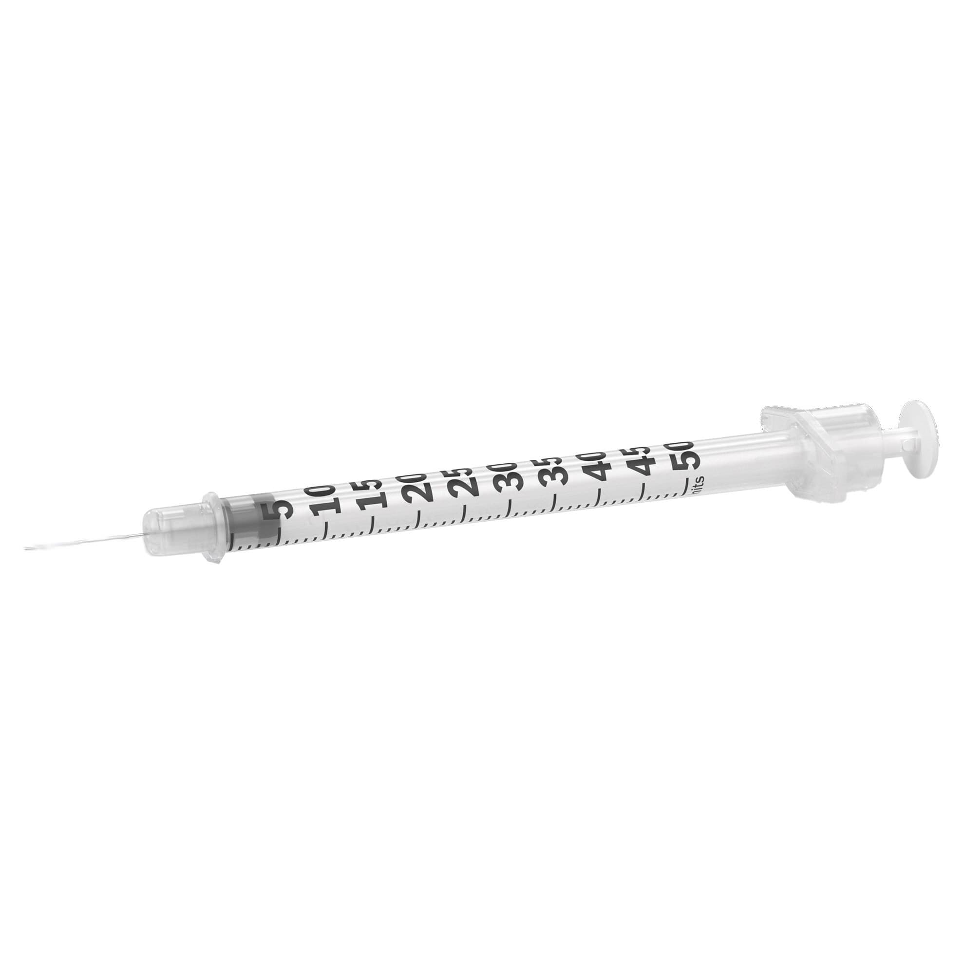 BD Lo-Dose Ultra-Fine 1/2 mL Insulin Syringe with Permanently Attached Needle - Image 2