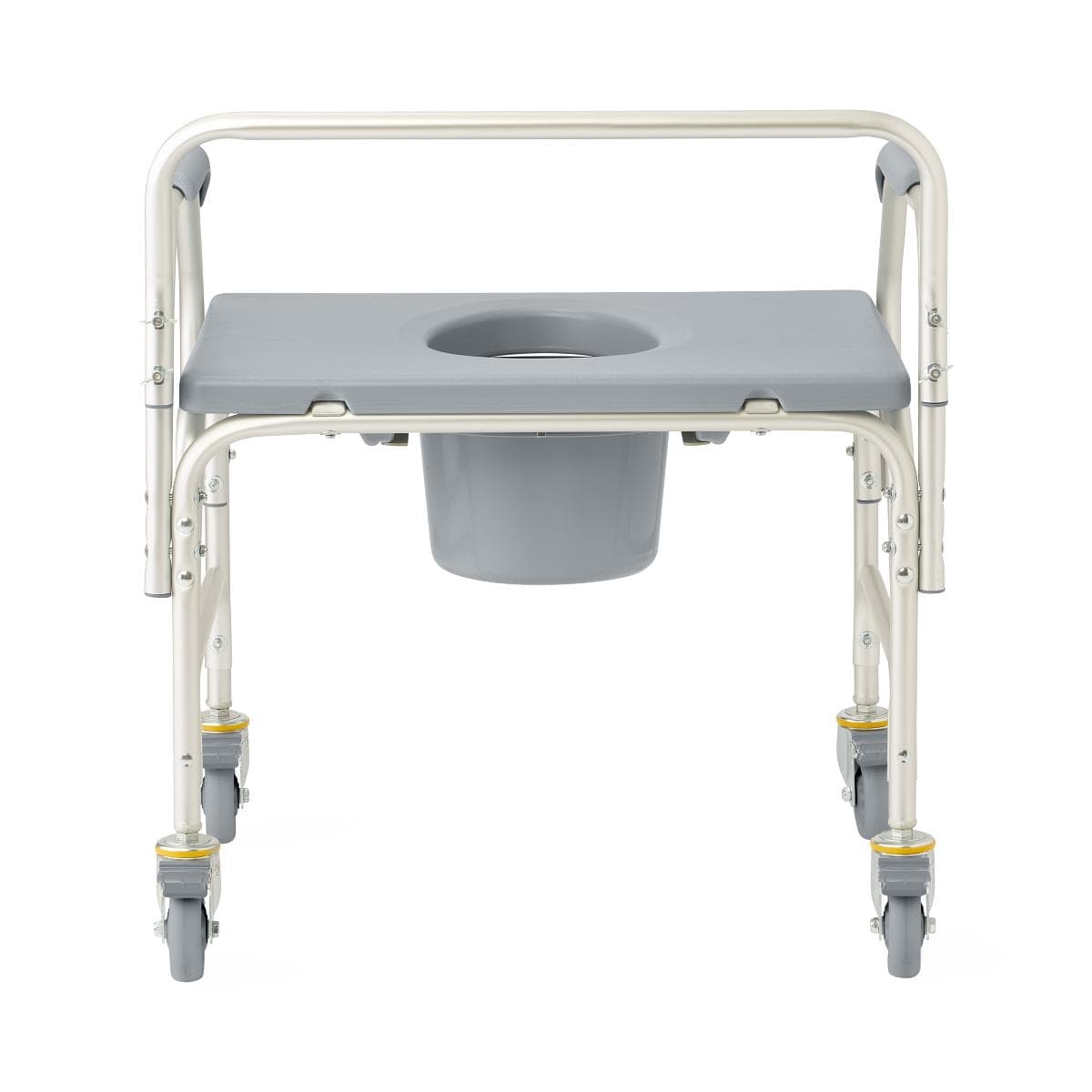 Medline Aluminum Bariatric Commode, 4 Locking Casters - Image 3