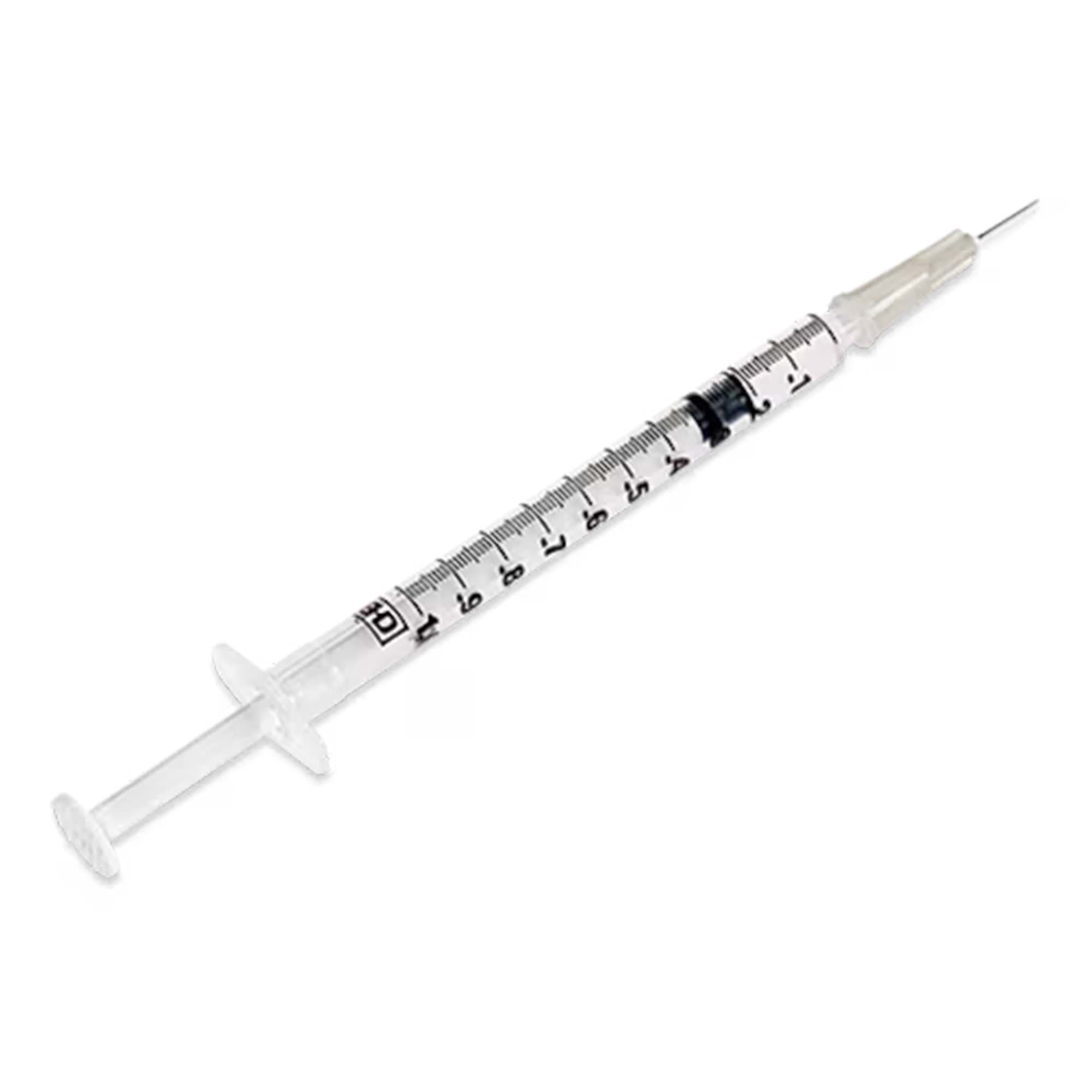 BD Syringe with Needle, 1mL, Slip Tip, 27G x 3/8" IB - Box of 100 - Image 1