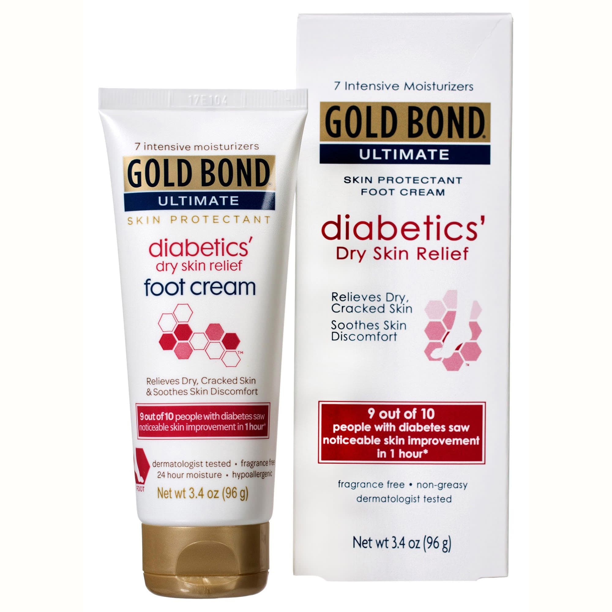 Gold Bond Ultimate Diabetics' Foot Moisturizer Cream, 3.4 oz - Image 1