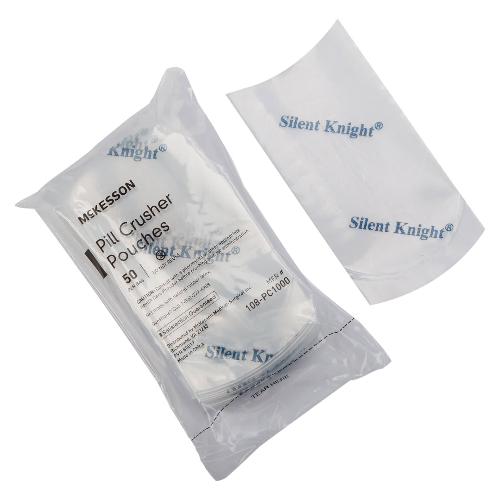 McKesson Single Use Pill Crusher Pouch Silent Knight