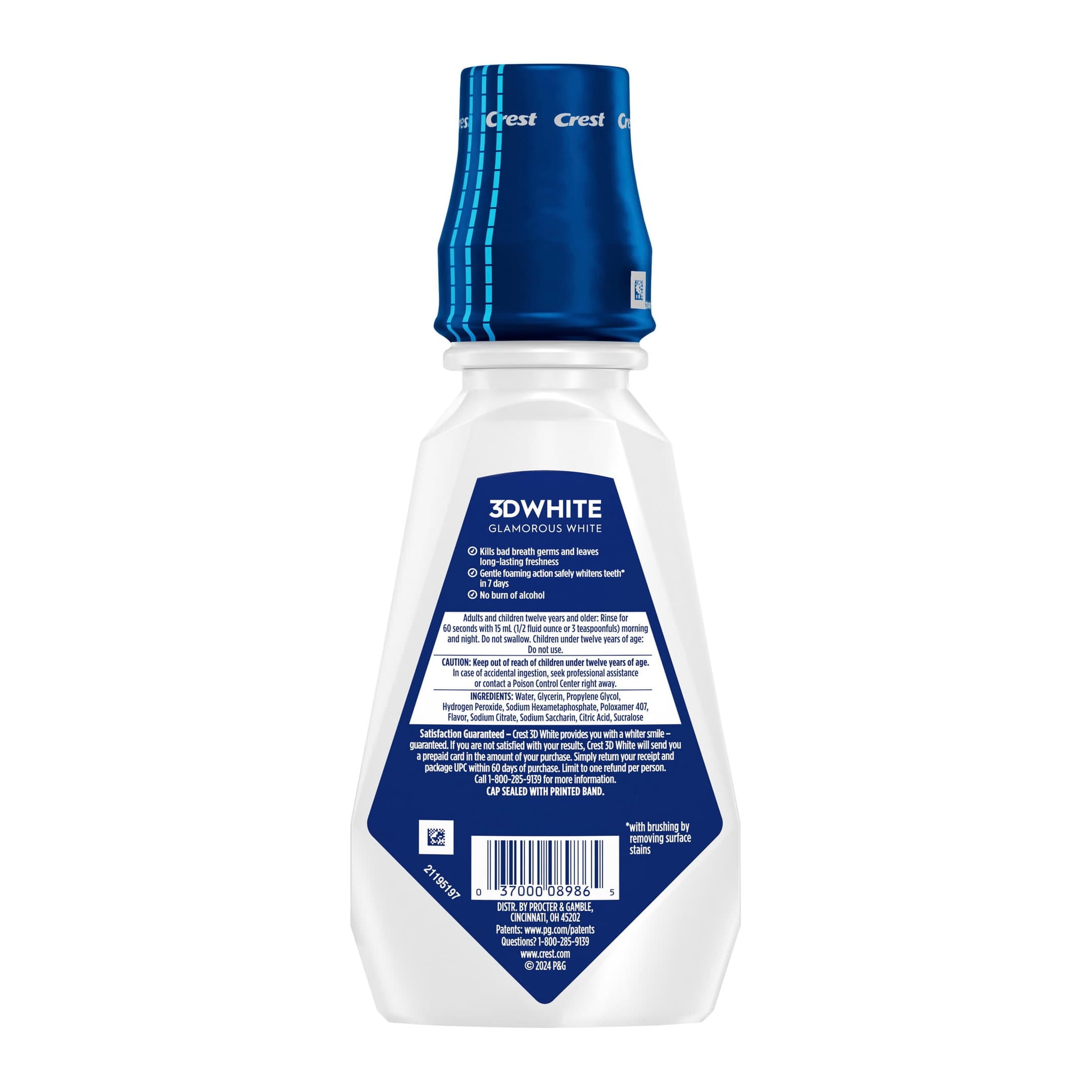 Crest 3D White Clean Mouthwash, 16 oz - Image 2