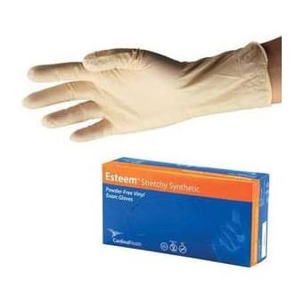 Cardinal Esteem Stretch Vinyl Exam Gloves - Image 1