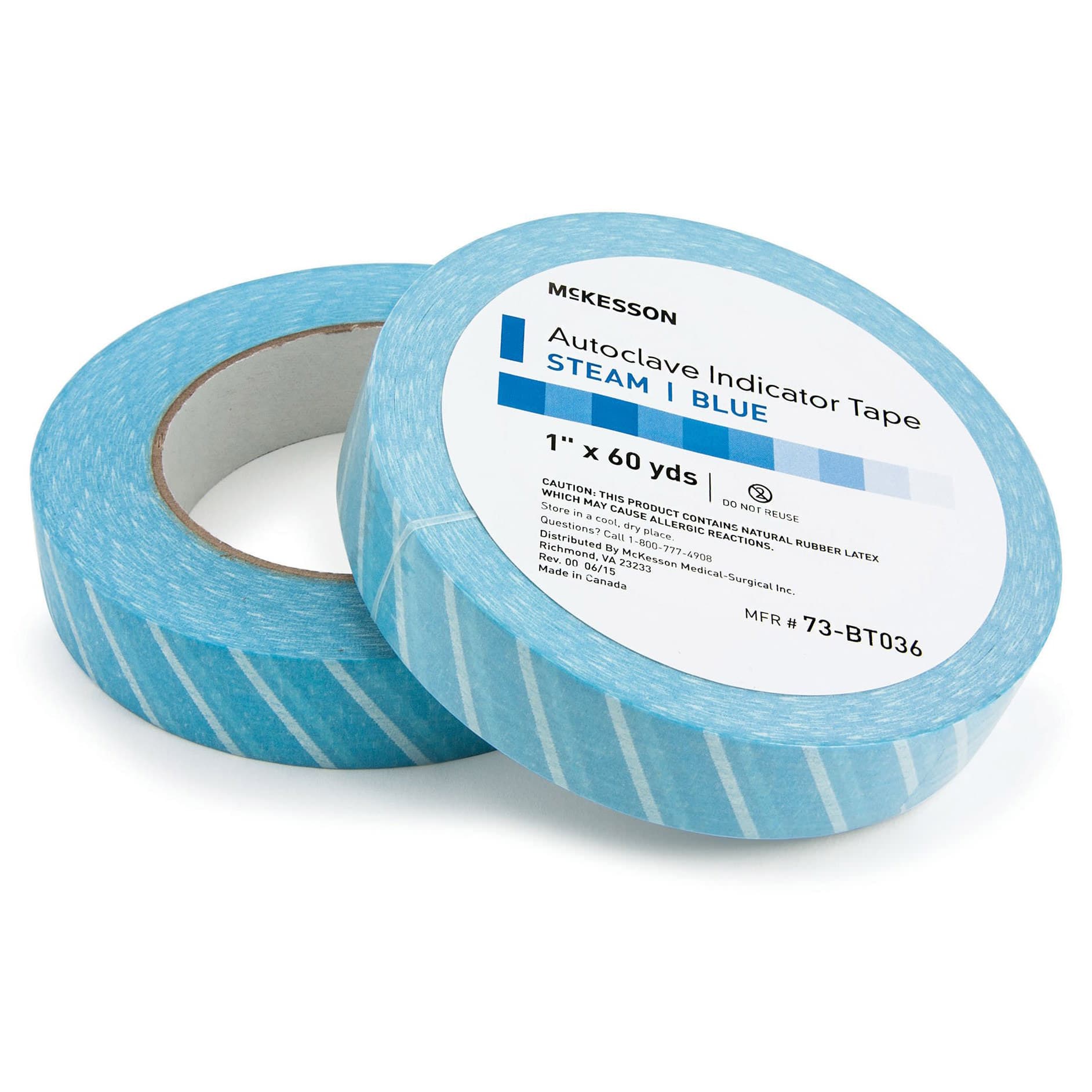 McKesson Steam Indicator Tape, 1 Inch x 60 Yard - Each - Image 1