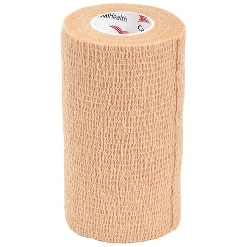 Cardinal Health Self-Adherent Cohesive Bandages, Non-sterile, 4" x 5 Yard, Tan - Case of 108 - Image 1