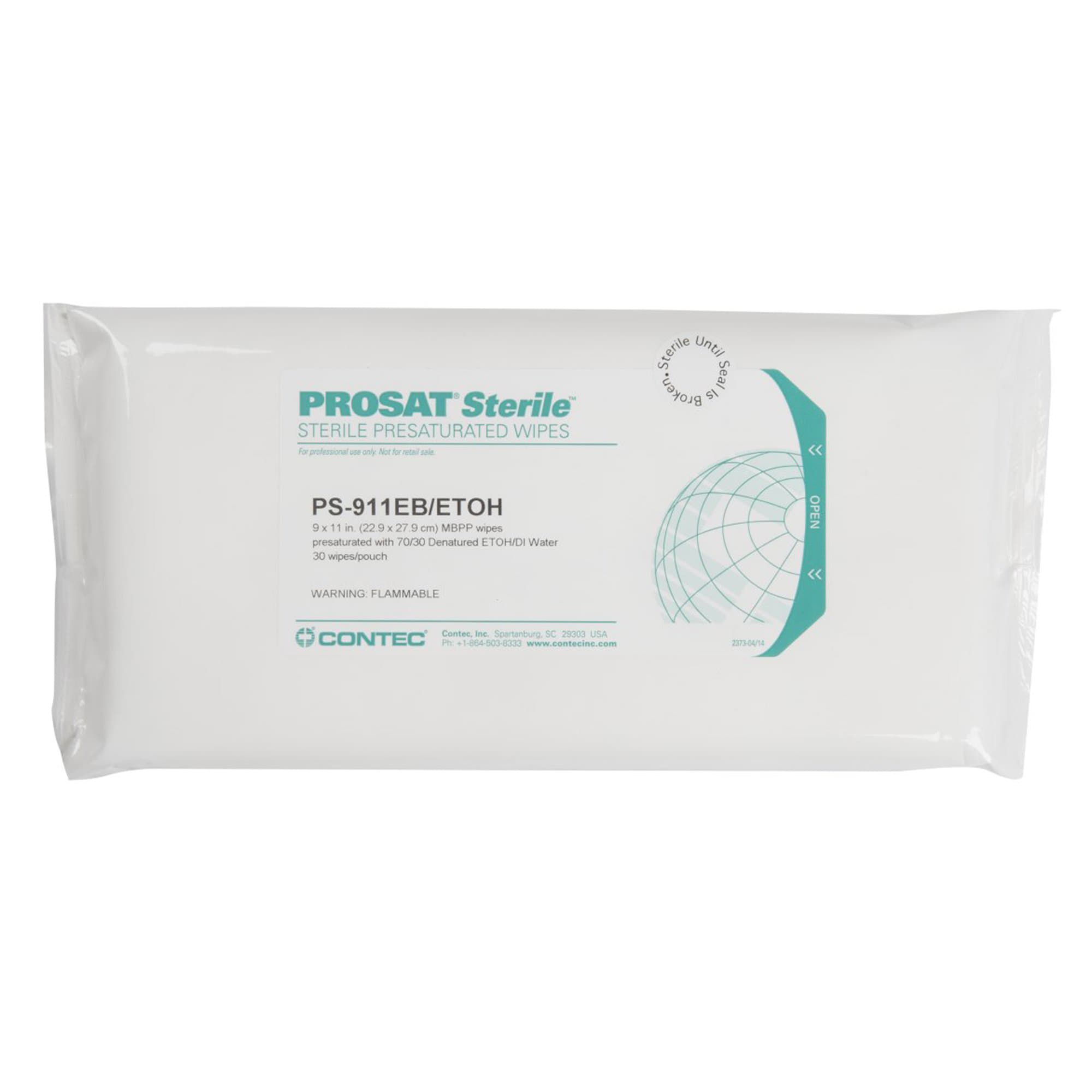 PROSAT Sterile Surface Disinfectant Cleaner Wipe, 9 x 11 Inch - Case of 1440 - Image 1