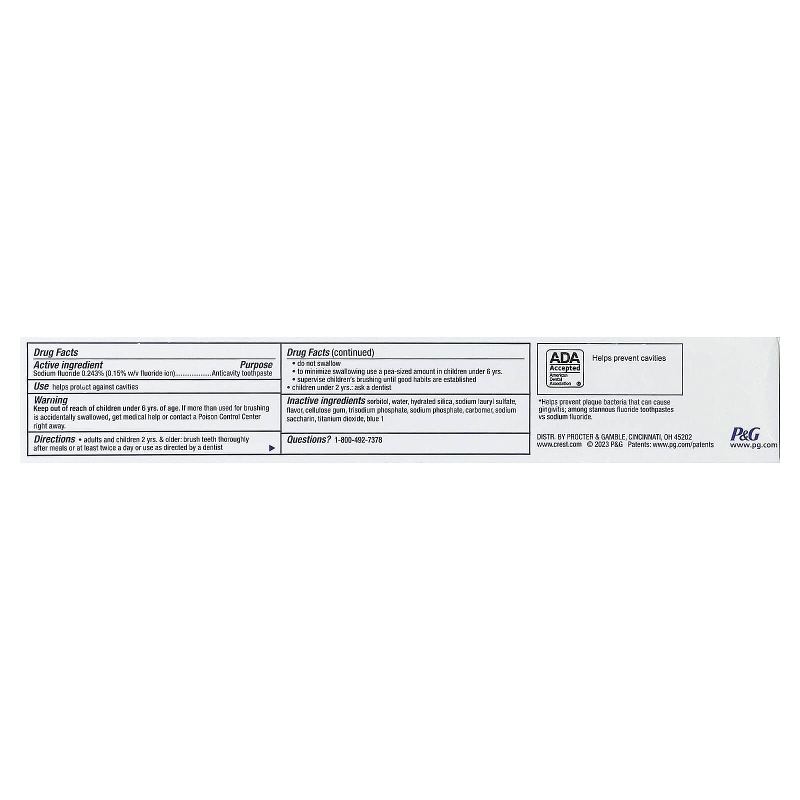 Crest Plus Cavity Protection Toothpaste, Regular, 5.7 oz - Each - Image 3
