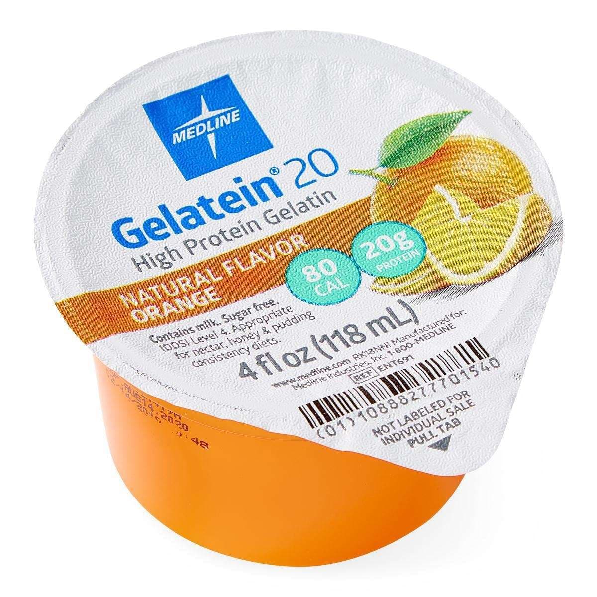 ProSource Sugar-Free Gelatein 20 Supplements, Orange, 4 oz - Case of 36 - Image 1