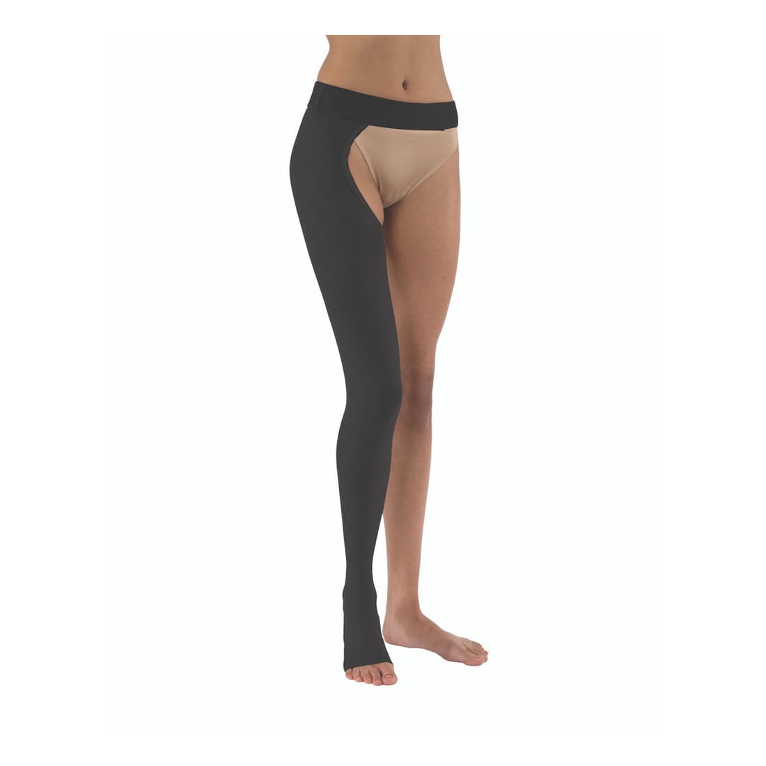 Jobst Relief Chap-Style Compression Stocking, Right Leg, 20-30mmHg, Small, Black - Image 1