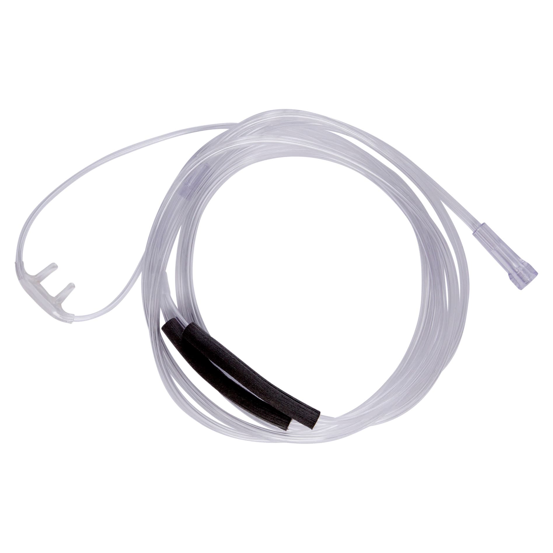 McKesson Nasal Cannula with Ear Cushions Clear Over Ear NonSterile Kink Resistant Tubing - Case of 25 - Image 1