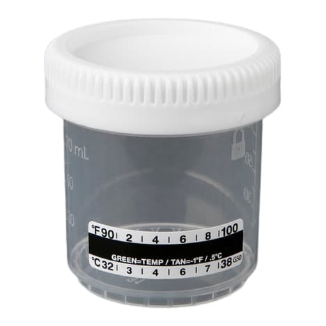 Samco Clicktainer NonSterile Specimen Container with Temperature Strip - Case of 400 - Image 3