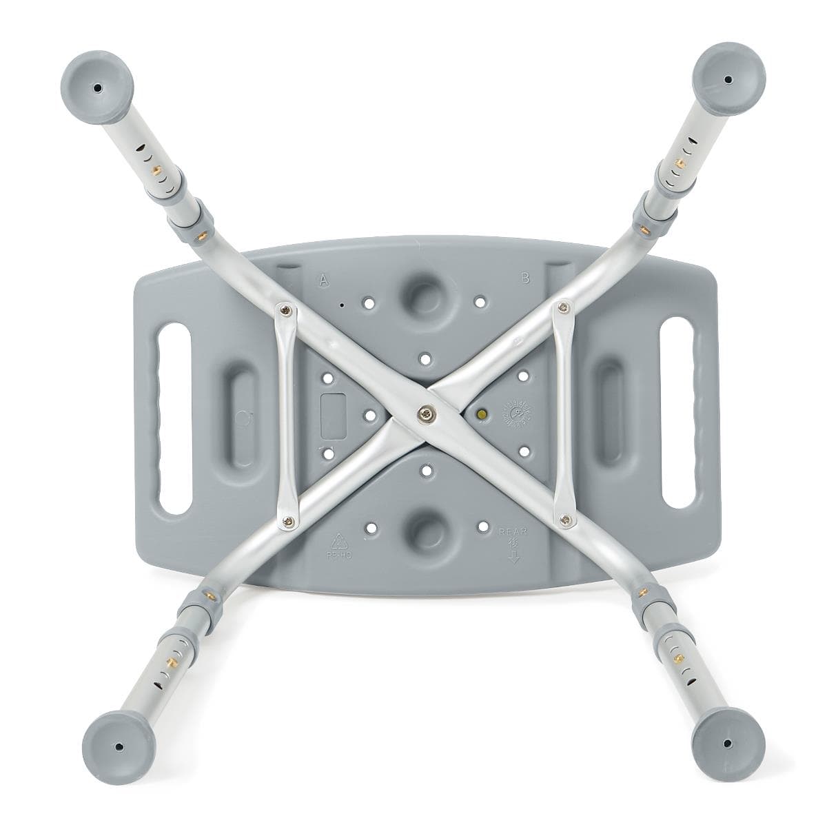 Medline 400 lb Knockdown Shower Chair without Back, 15"-19" - Image 2