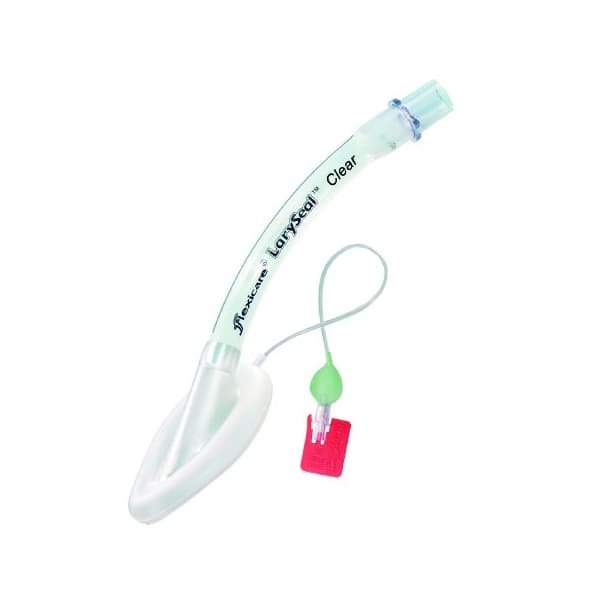 LarySeal Clear Curved Laryngeal Mask 11 to 20 mL Sterile Single Patient Use Pediatric, Green, 14 mL Cuff, Size 2.5 - Image 1
