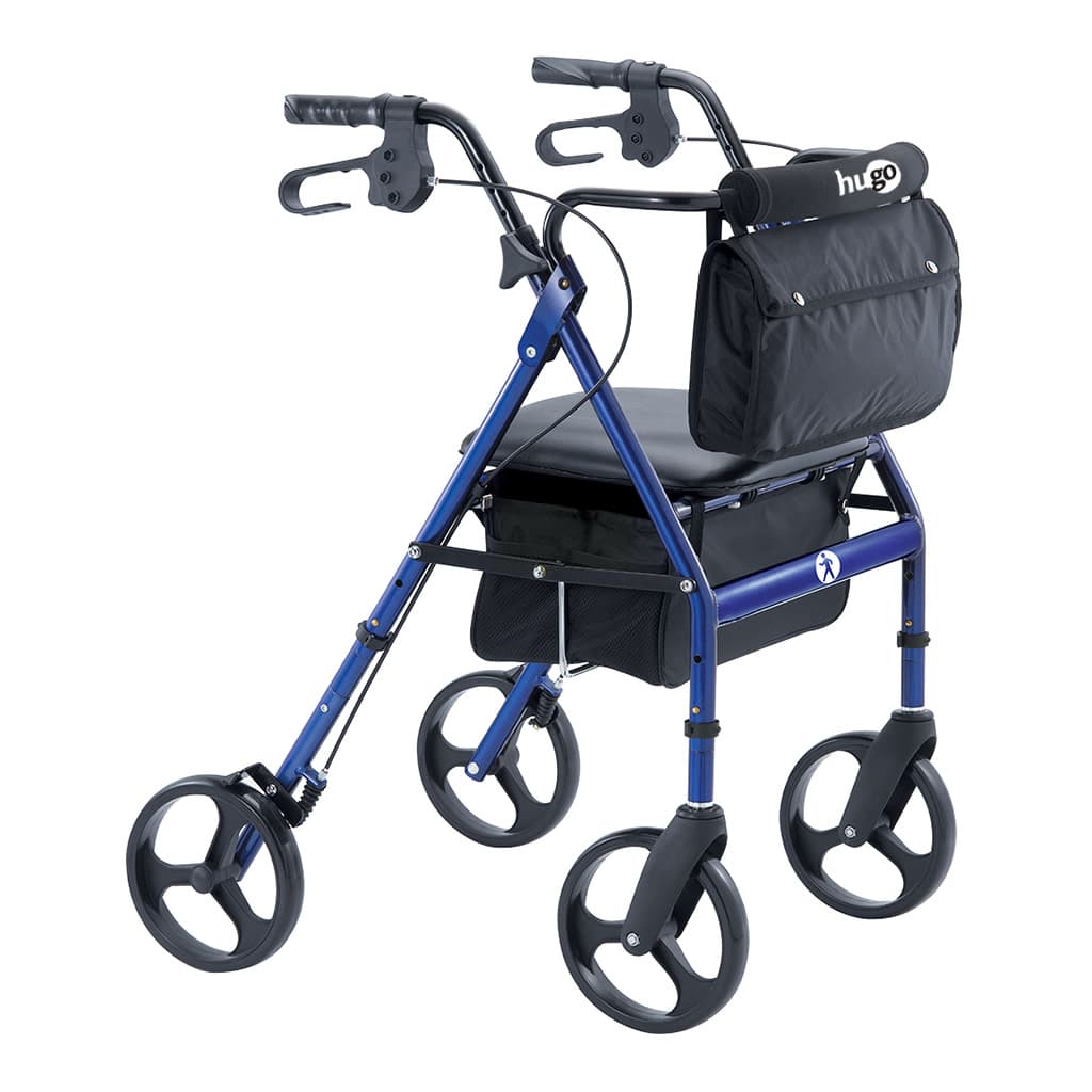 Drive Hugo Elite Rolling walker with a Seat, Blue - Each - Image 1