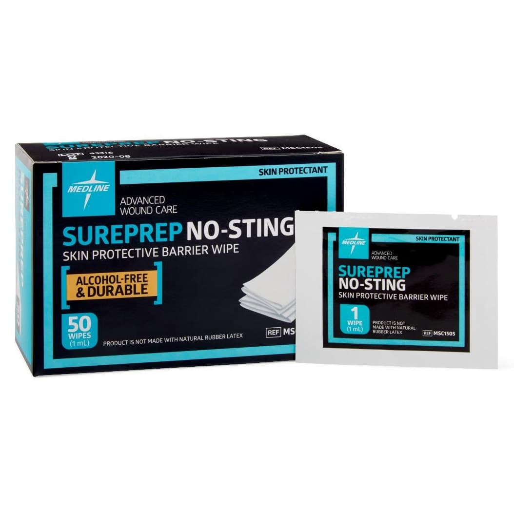 SurePrep No-Sting Skin Protective Barrier Wipes - Case of 500 - Image 1