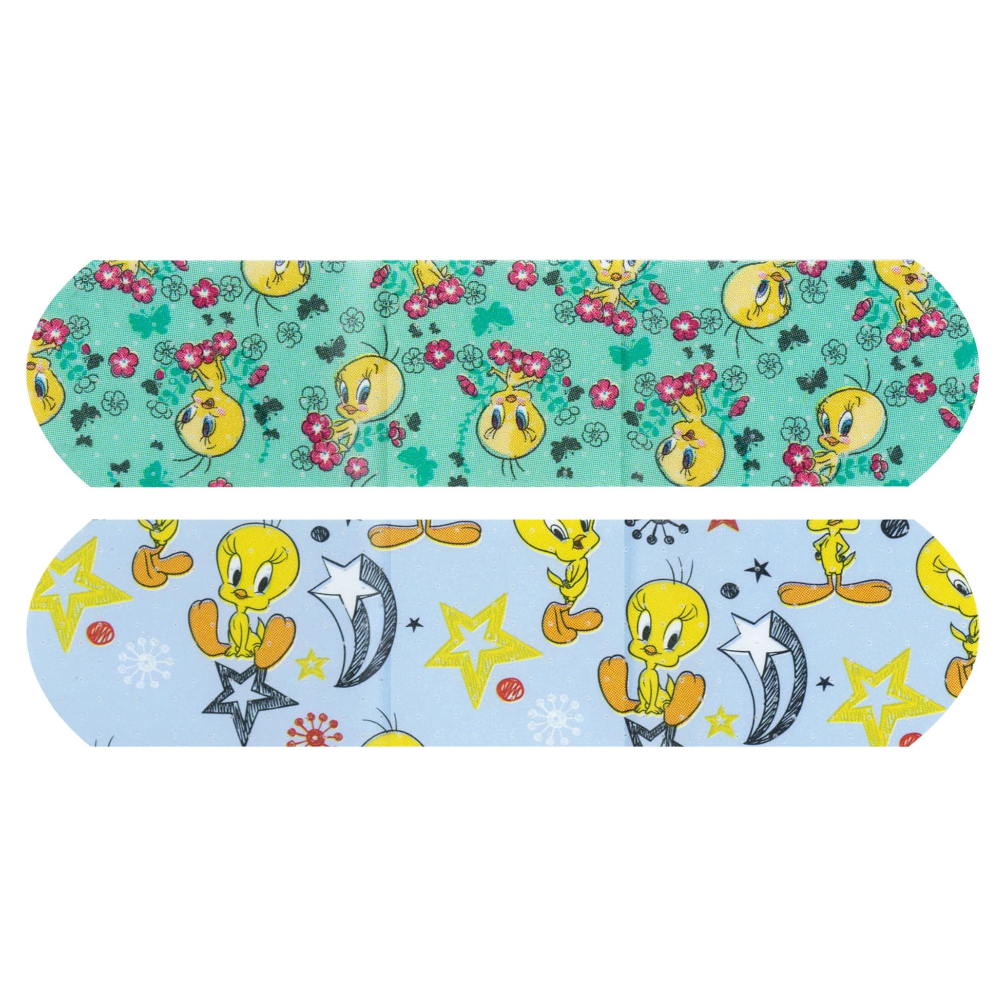 Dukal Looney Tunes Tweety Stat Strip Adhesive Bandages, 3/4 x 3 Inch - Box of 100 - Image 1