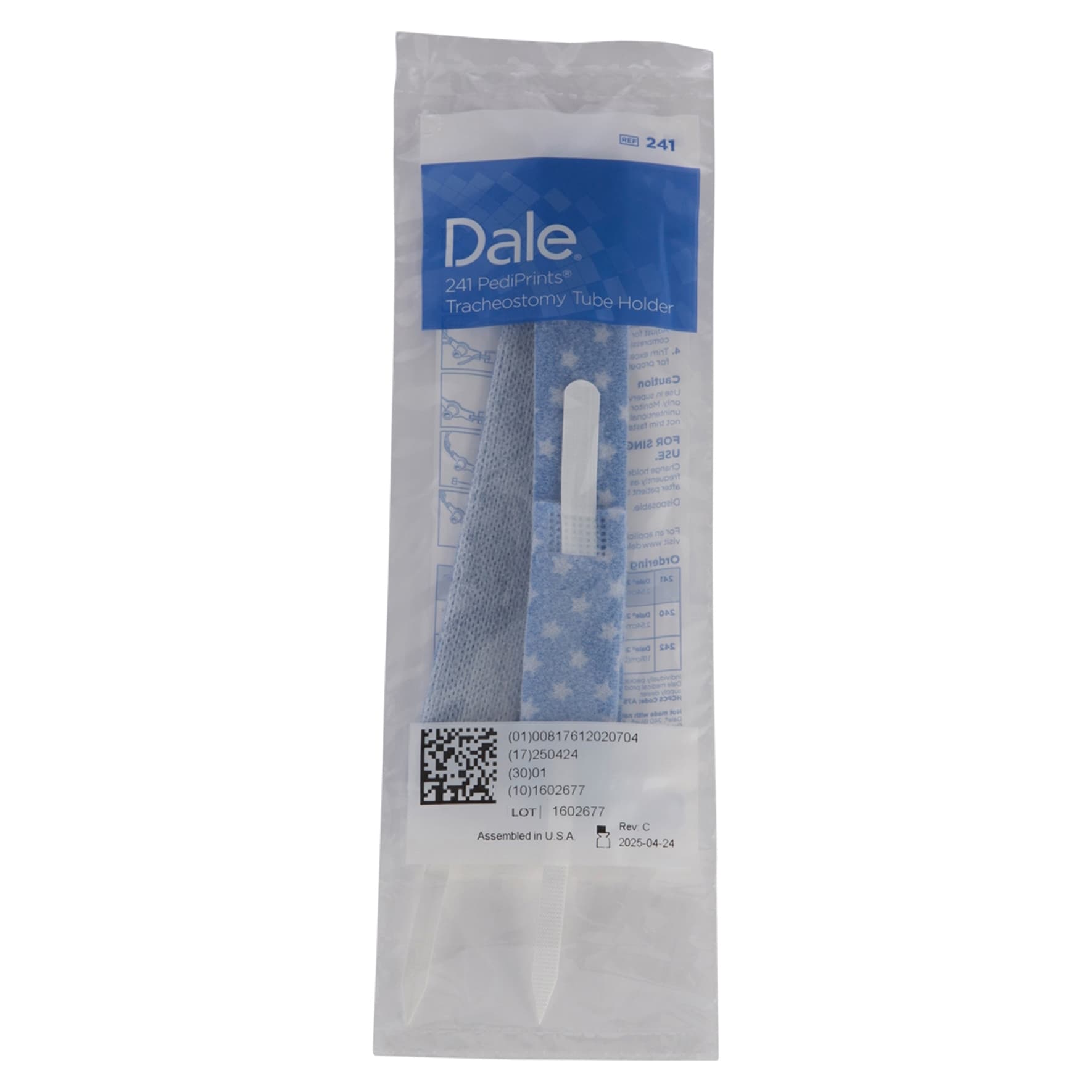 Dale Tracheostomy Tube Holders for Adults 1" Wide Band, Fits up to 18" Neck, PediPrints - Each - Image 1